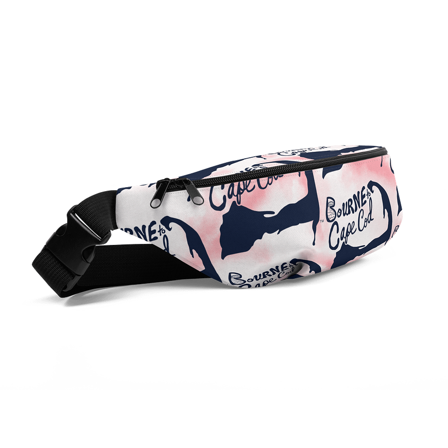 BOURNE to Cape Cod™ | Fanny Pack | BRN.2C.C.™ | Belt Bag Vibes | Coastal Cool Hands-Free Style | Navy Blue Logos on Pink Tie-Dye🏖️🎒 product image (2)