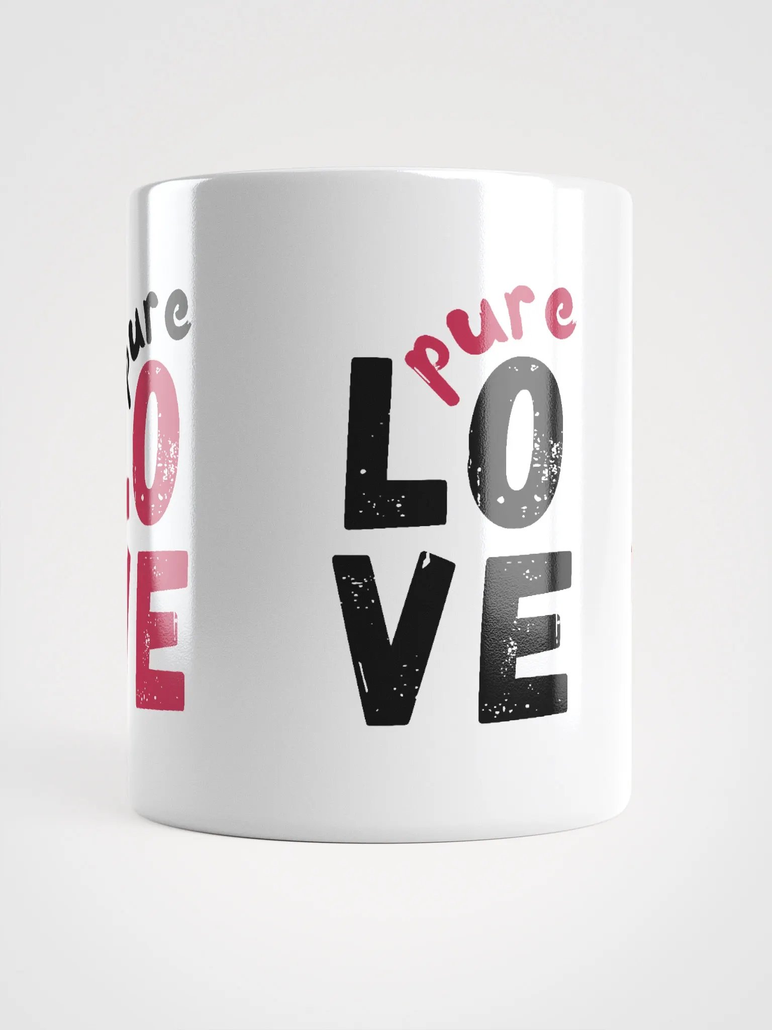 Pure LOVE dual Color Black-Magenta white Mug product image (5)