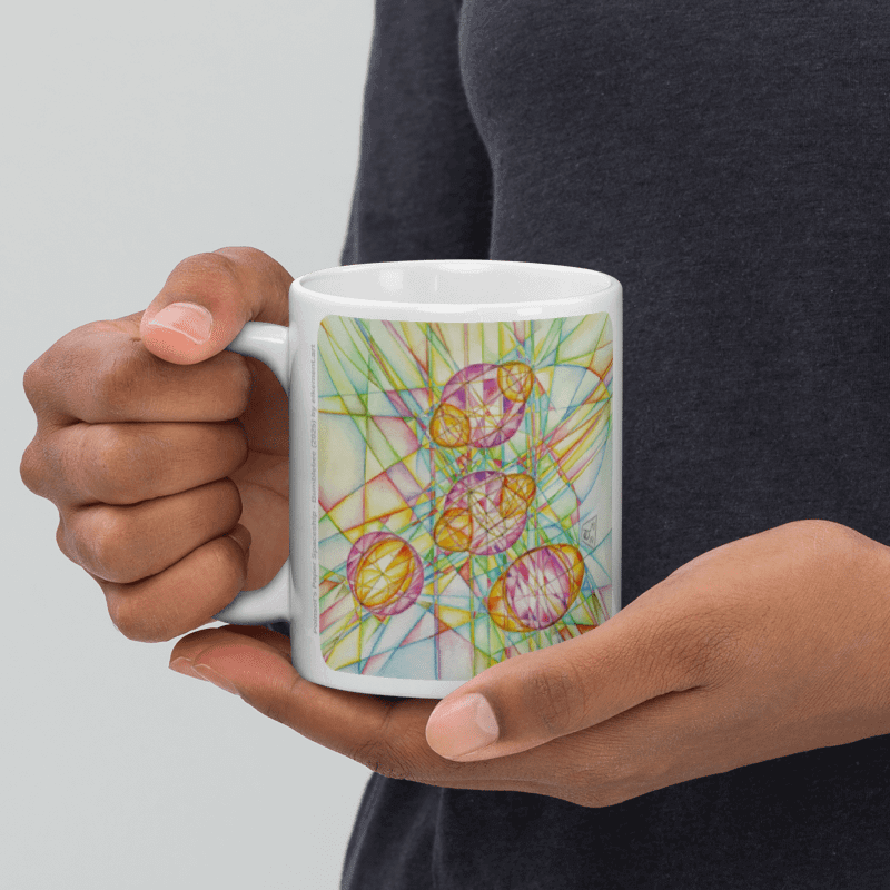 Poinsot's Paper Spaceship 3+4 - Gyroscope Physics Geometric Drawings Mug product image (4)