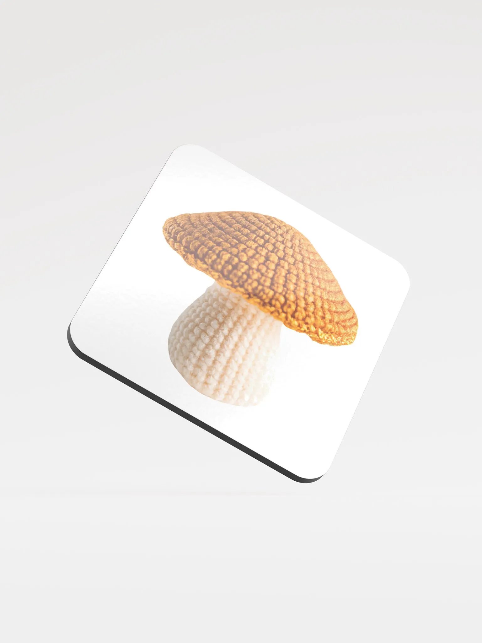 CozyAvocado Glossed Cork Coaster Mushroom #1 product image (1)
