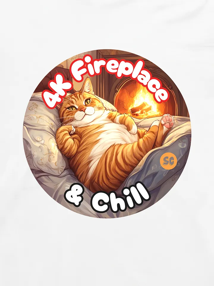 Cozy Cat - 4K Fireplace & Chill | Tee product image (1)