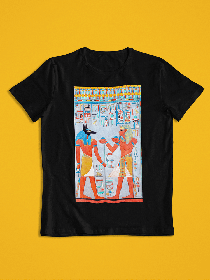Anubis and the Pharaoh Ancient Egypt Art Unisex T-Shirt product image (1)