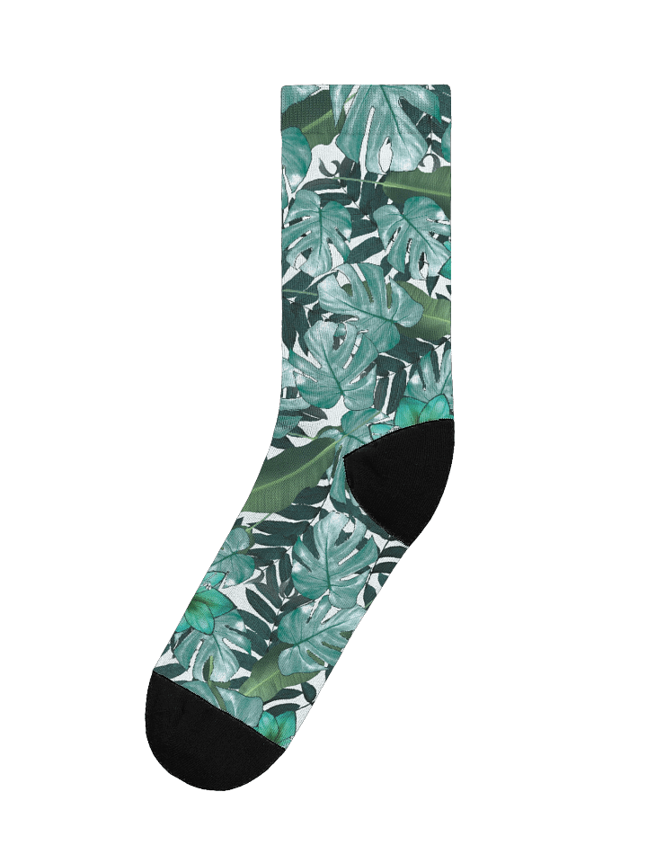 Green Floral EcoArt Crew Socks product image (1)