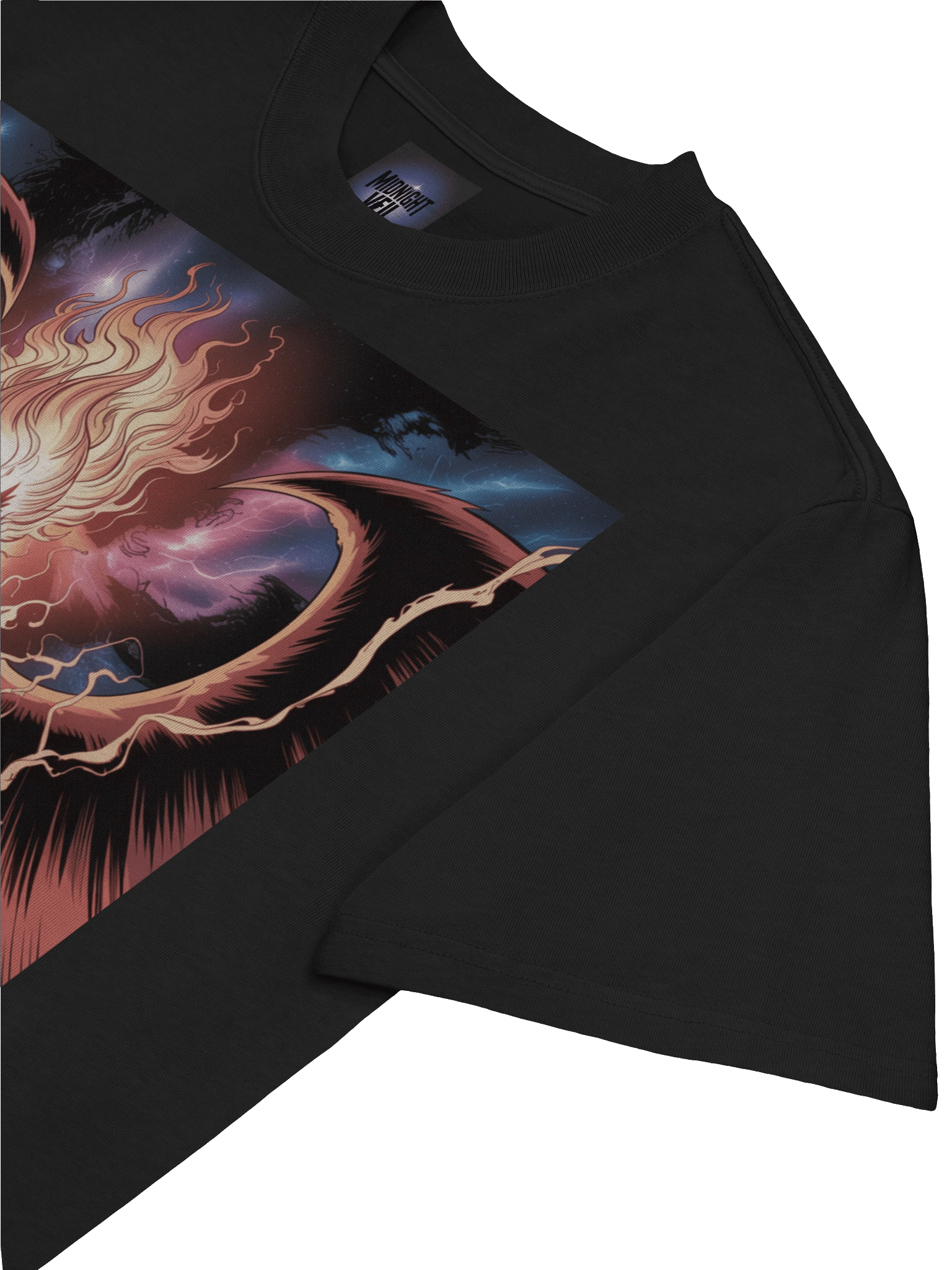 Dark Phoenix Inferno Eclipse Oversized Faded T-Shirt – Phoenix Fury Mantle product image (7)