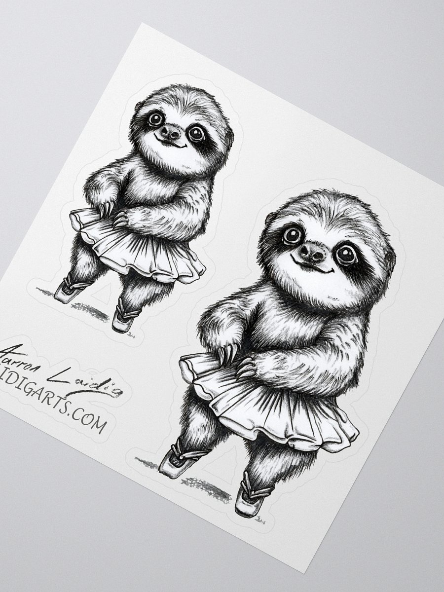 Ballet Sloth Vinyl Sticker product image (2)