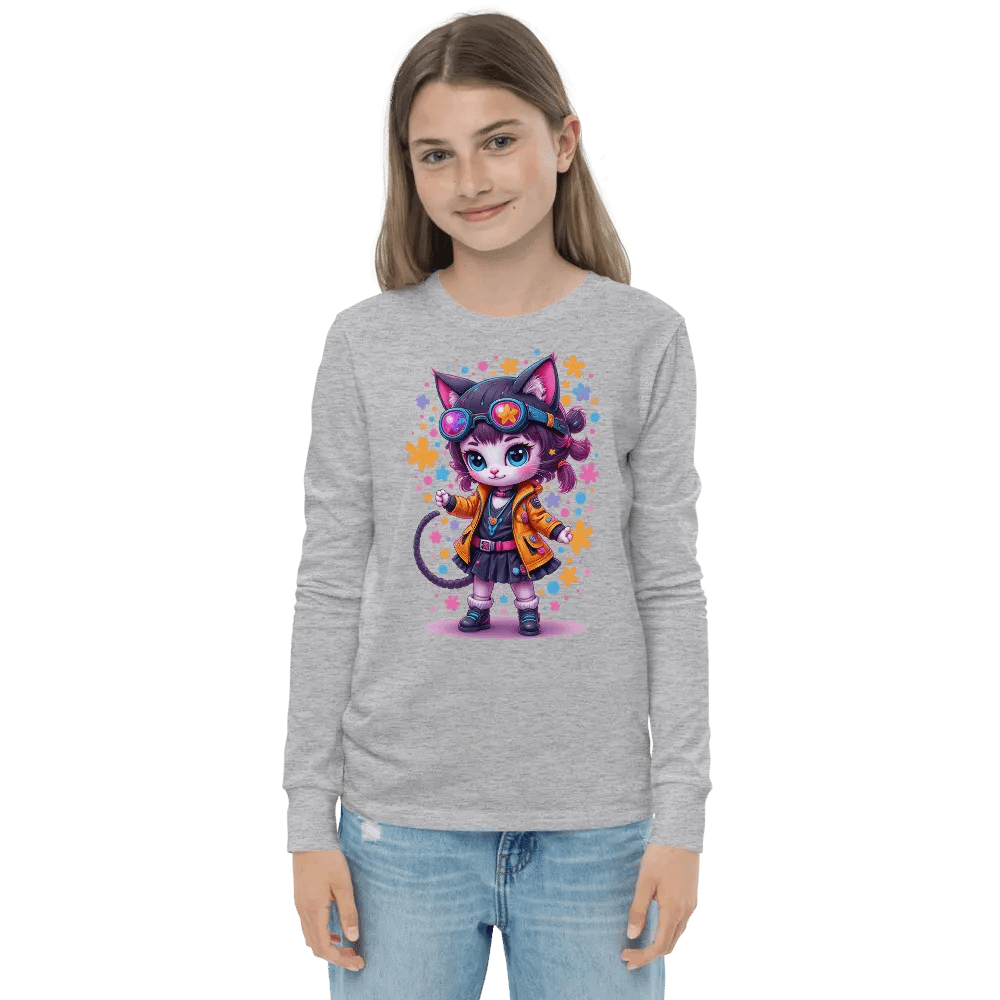 Whimsical Gadget Kitty Long Sleeve Tee product image (4)