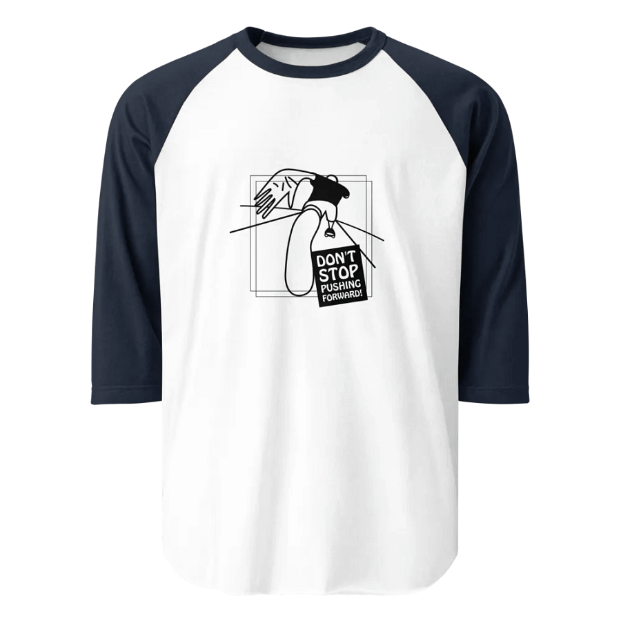 American Style College Raglan Tee - White/Navy product image (1)