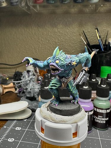 Had fun painting and hanging last night. I ended up using the Reaper Master Series Paints 2.0 set to paint up a HeroQuest Abo...