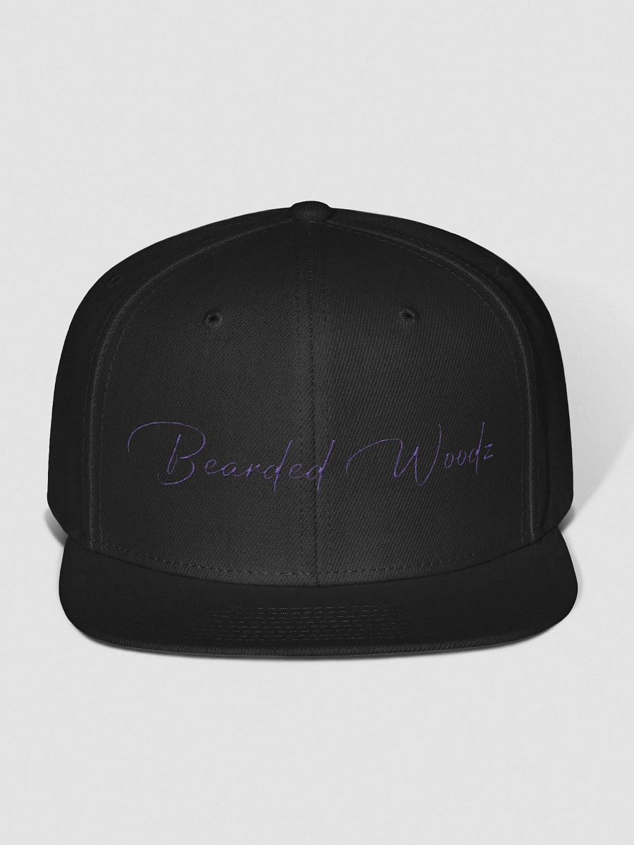 Bearded Woodz Signature Snapback Cap (Purple Embroidery) product image (1)
