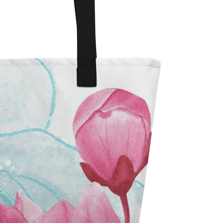 Big printed tote bag with beachy tropical vibe. product image (8)