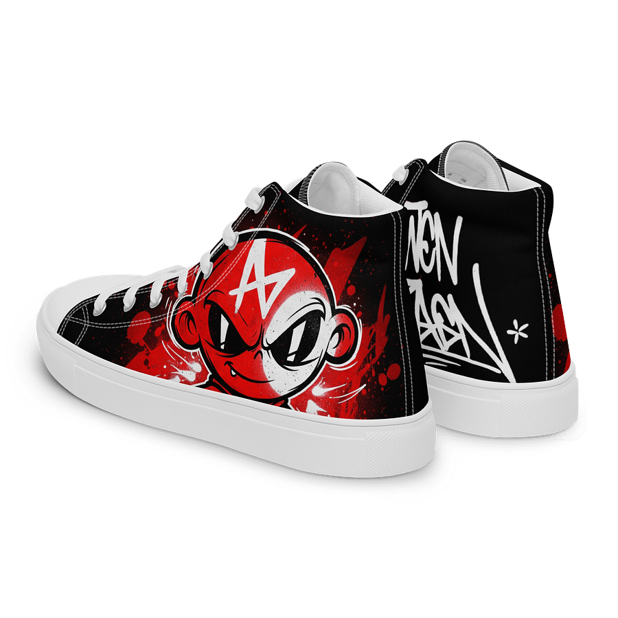 Graffiti Red Retro High Tops product image (5)