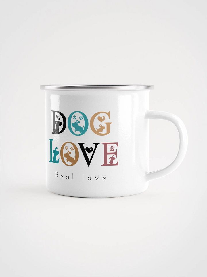 "Dog love-Real love" enamel Mug product image (1)