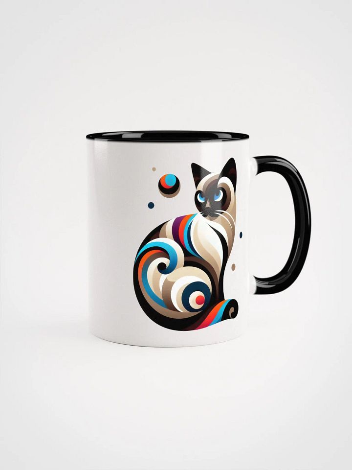 Abstract Siamese Cat Mug with Color Inside product image (3)