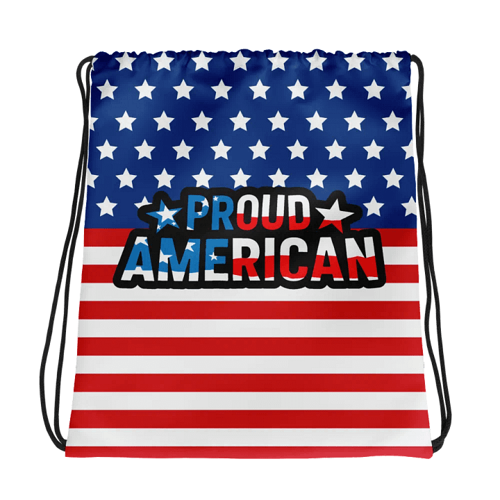 Drawstring Bag: Proud American product image (1)
