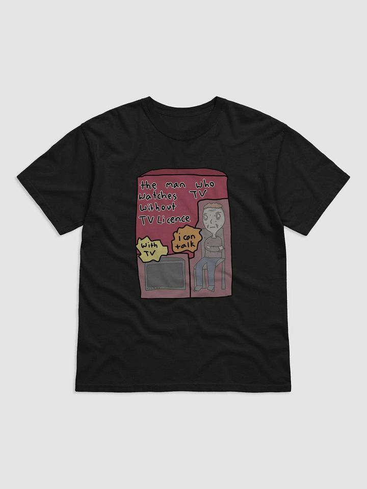man who watches tv without tv license tee product image (1)