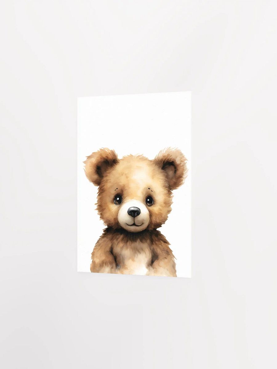 Woodland Shy Brown Bear Nursery Decor Print product image (3)