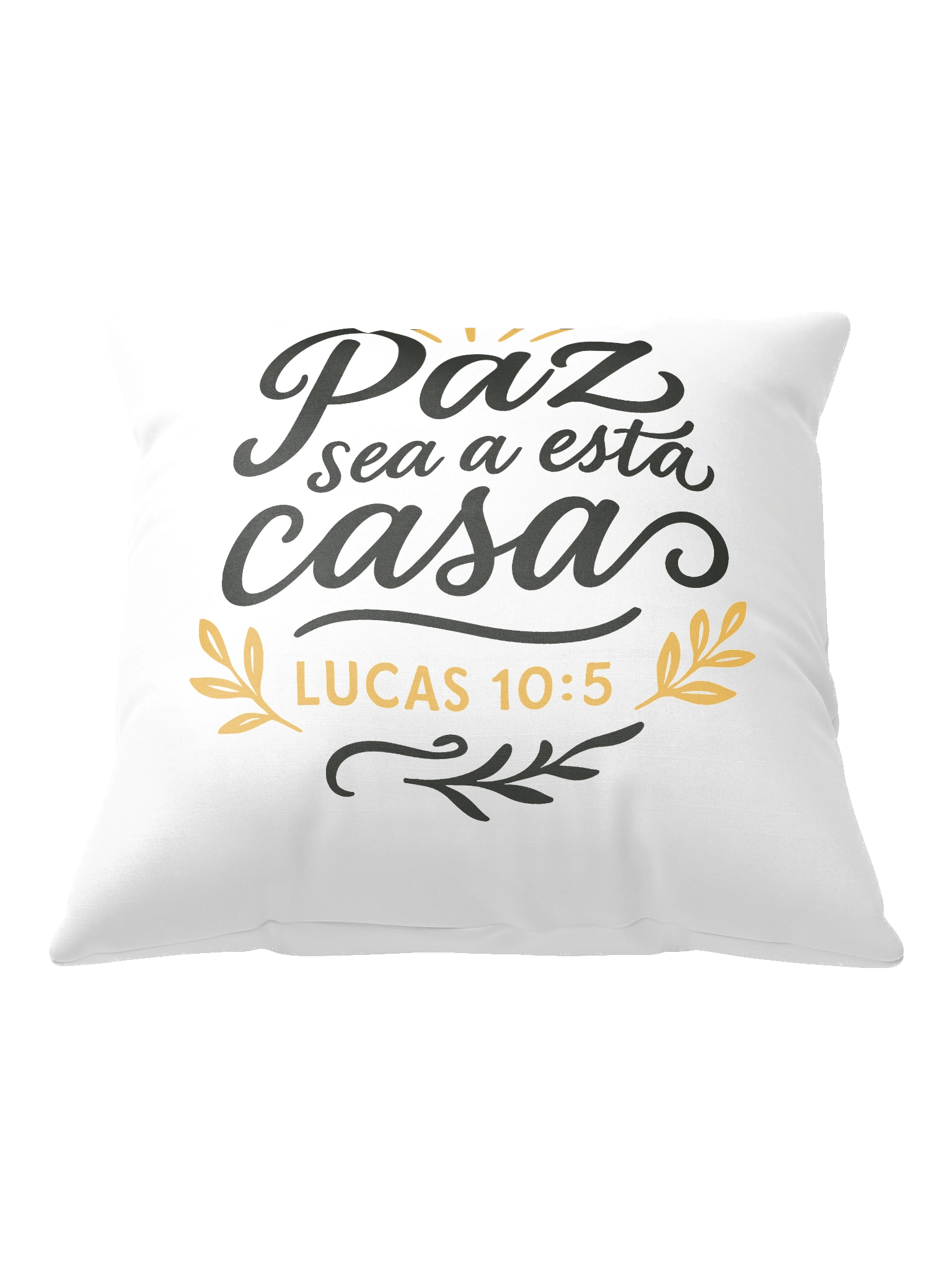 Christian Pillow (Spanish) – Luke 10:5 “Paz sea a esta casa” product image (1)