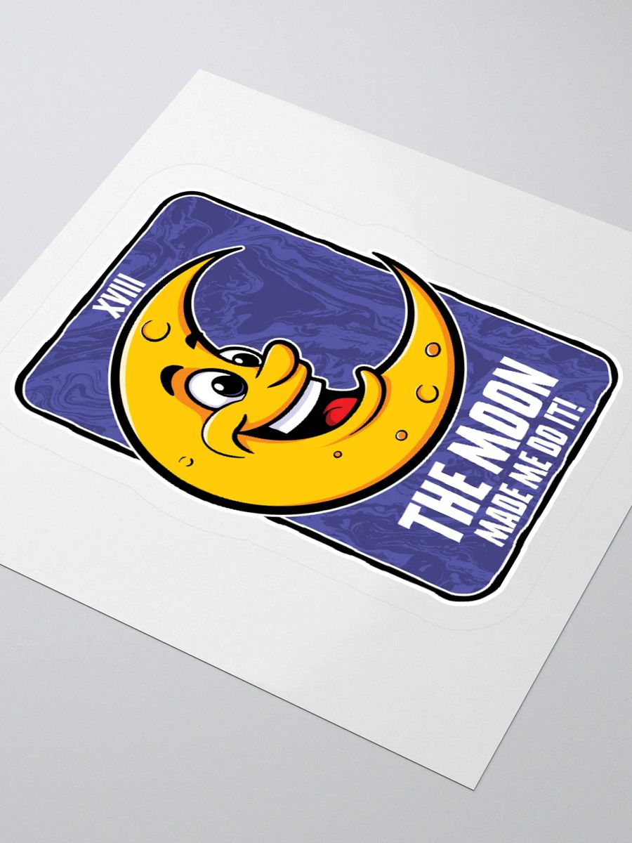 The Moon Made Me Do It! Cute Retro Moon Sticker product image (8)