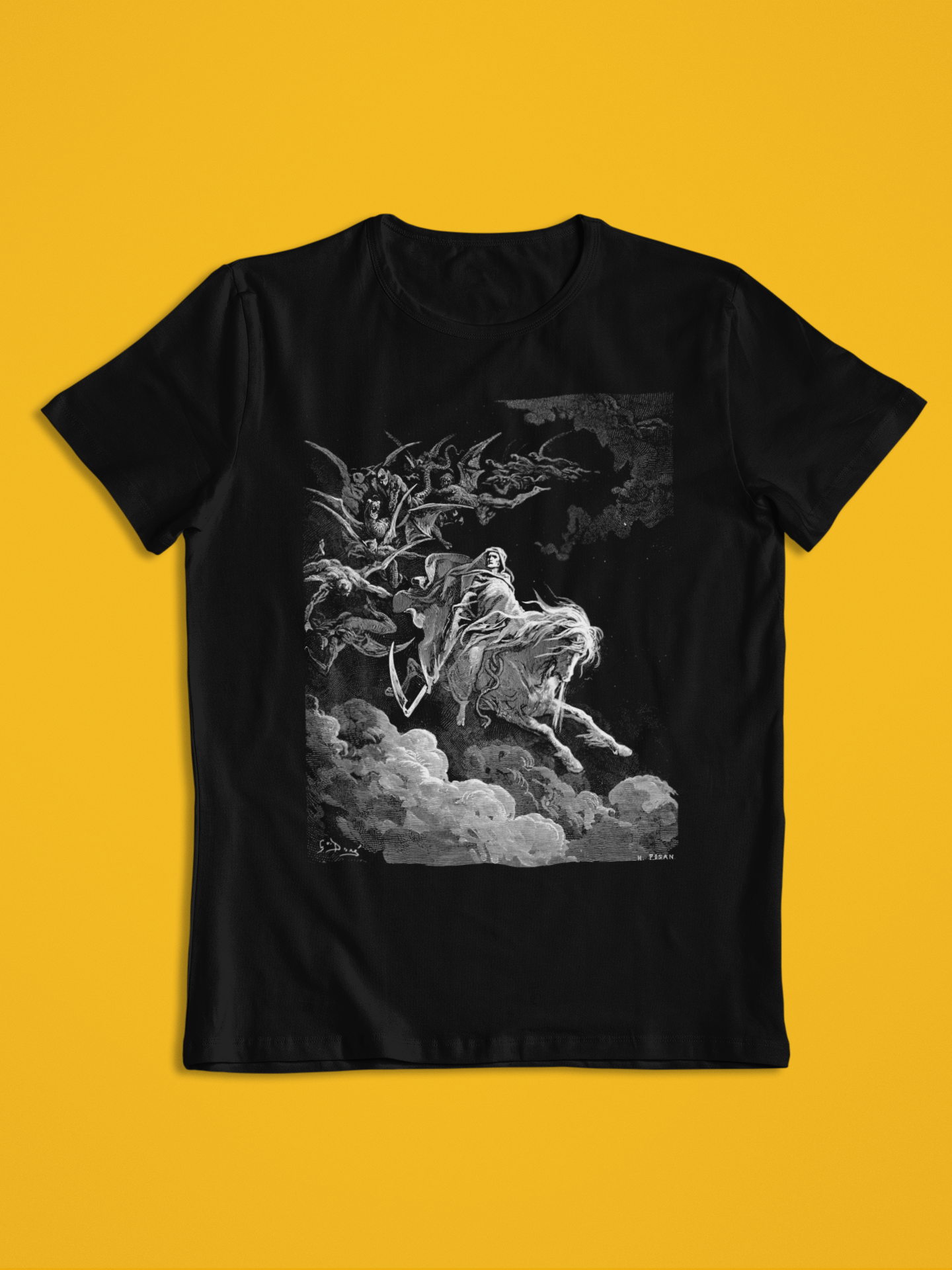 The Vision of Death Gustave Dore Bible Illustration Unisex T-Shirt product image (1)