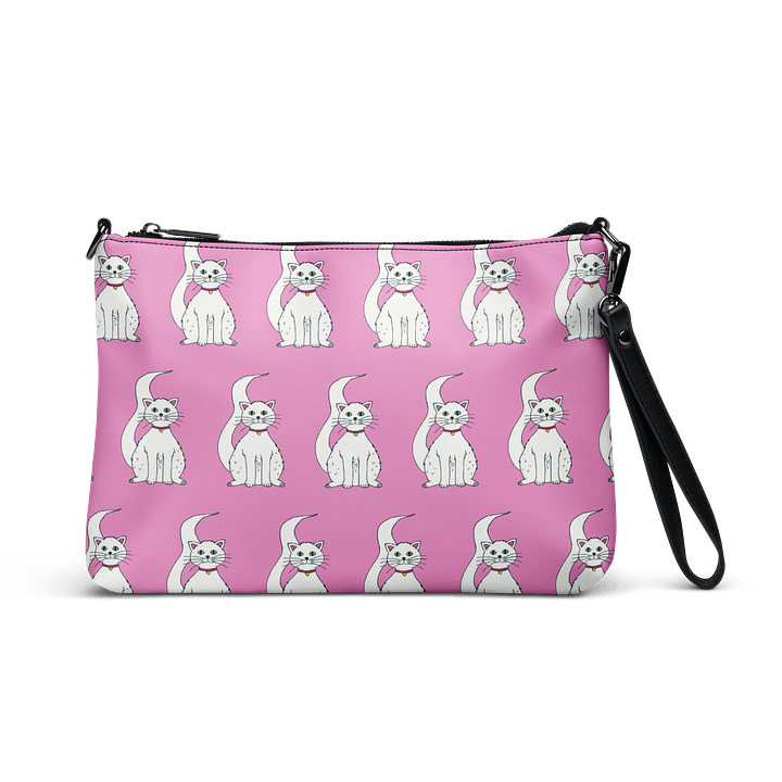 White Cat (art by Dina R.) acrylic painting - Crossbody Bag product image (2)