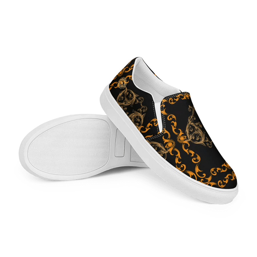 Golden Elegance Slip-On Canvas Shoes product image (12)