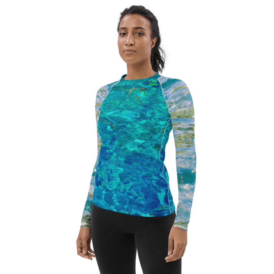 Aqua Dream All-Over Women's Rash Guard product image (7)