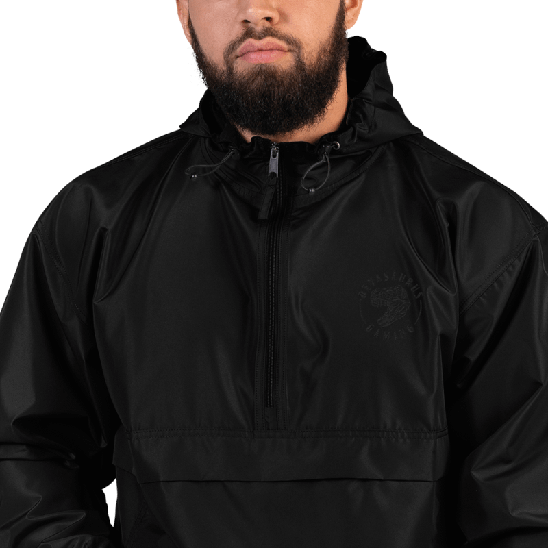 Devasaurus White Embroidered Champion Packable Jacket product image (1)