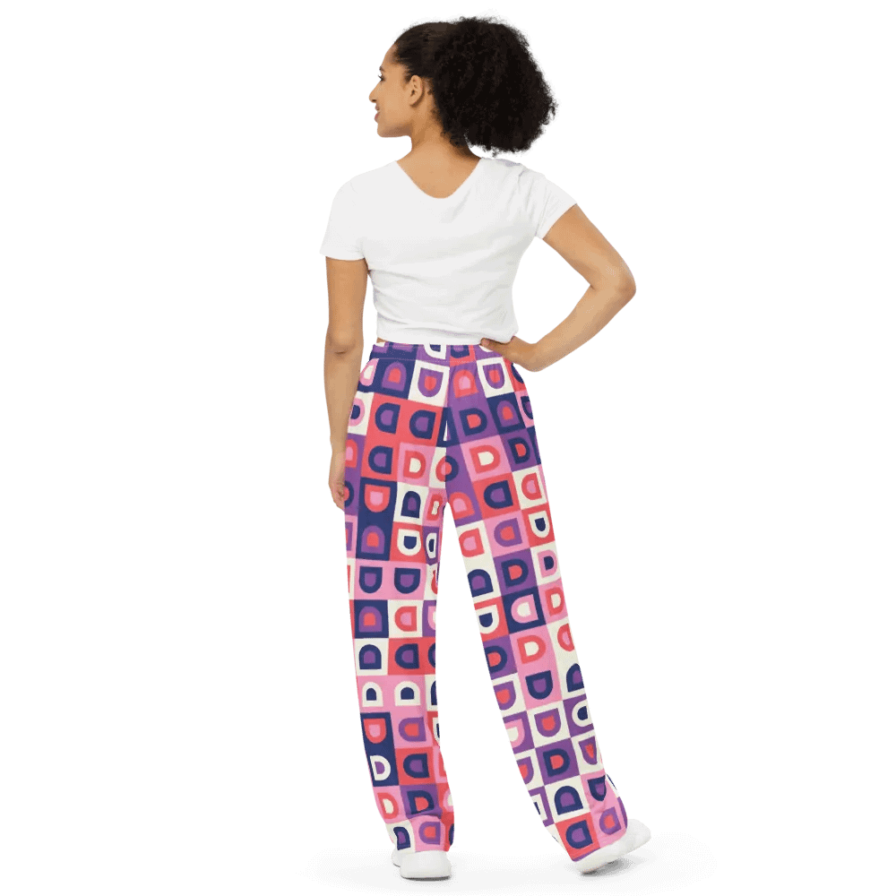 BUIII Retro Geometric: Amethyst Dawn Wide-Leg Pants product image (3)