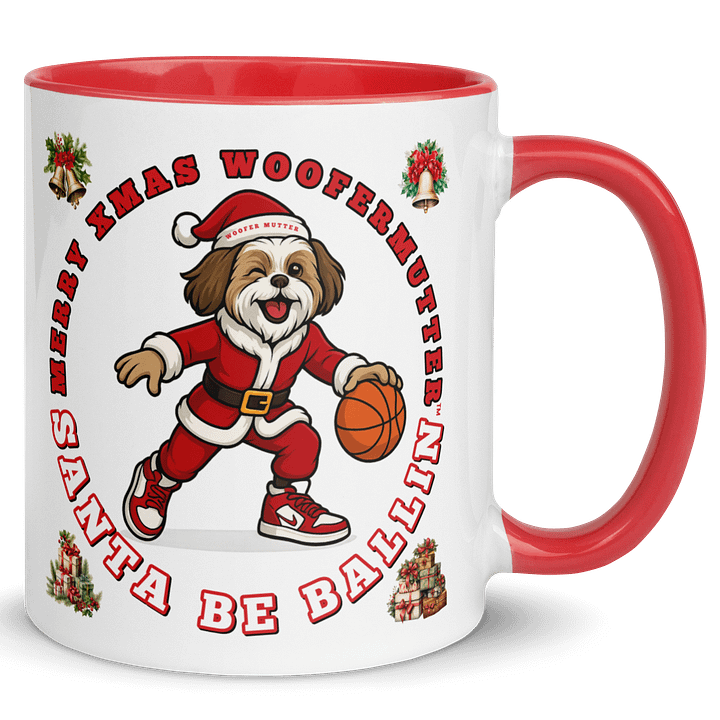 WooferMutter™ Santa Be Ballin Xmas Mug - Shih Tzu product image (7)