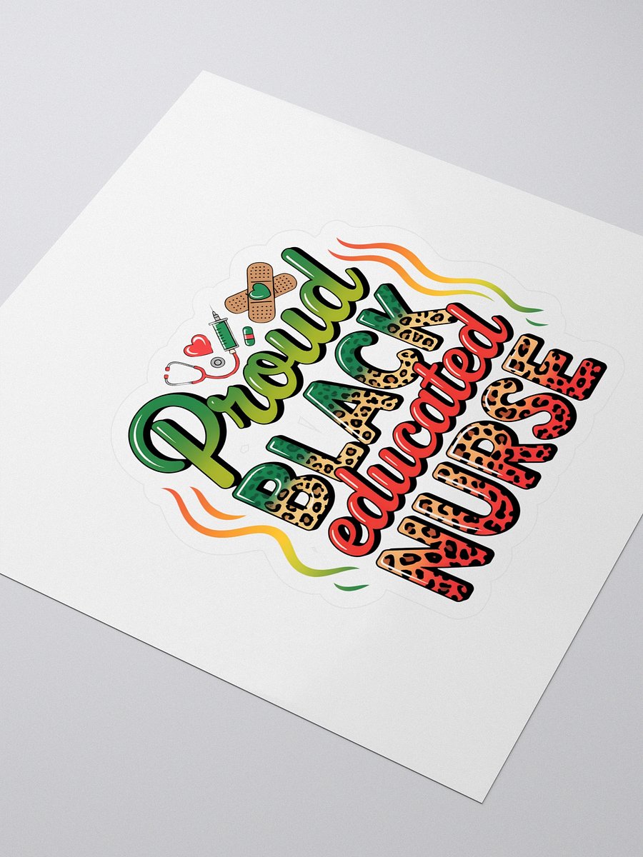 Proud Black Educated Nurse Sticker Set product image (3)