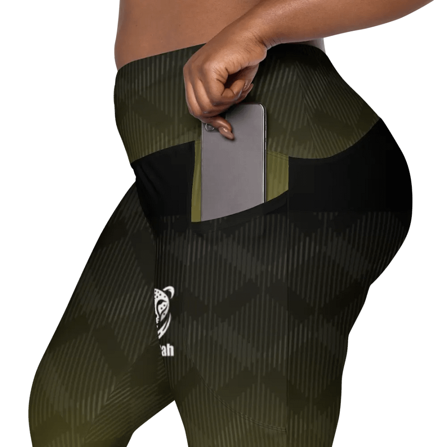 legging with pockets yellow wave product image (10)