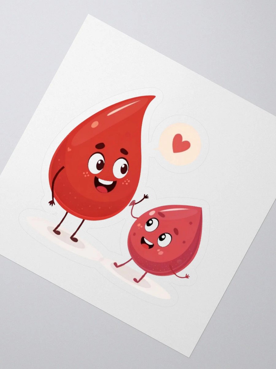 Cheerful Blood Drops Kiss Cut Stickers product image (2)