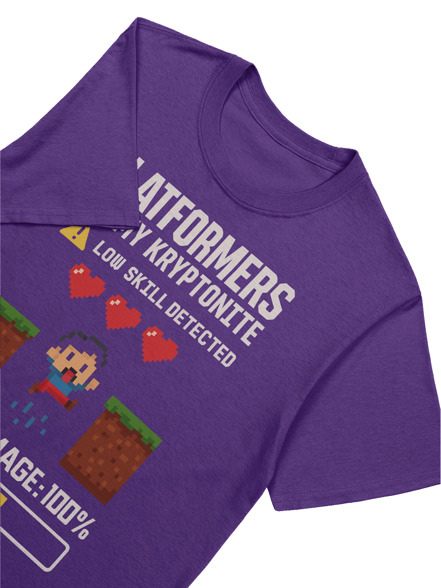 Platformers Are My Kryptonite – Funny Retro Gamer T-Shirt product image (7)