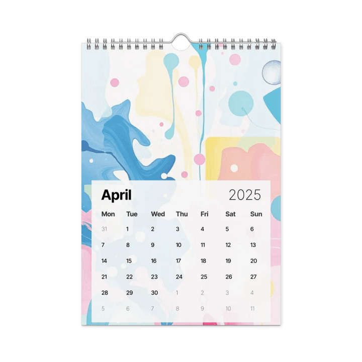 ART ABSTRACT WALL CALENDAR 2025 product image (1)