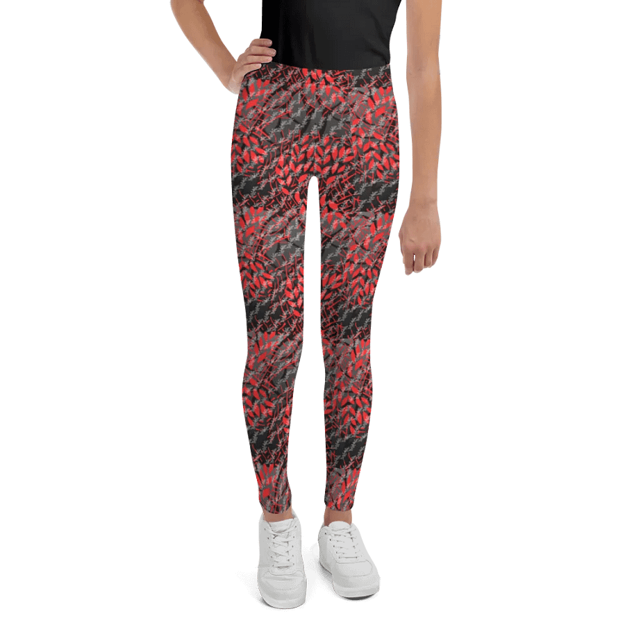 JoBeths' Signature Leggings 👖 Youth Red Leave's 🍃 Design product image (1)