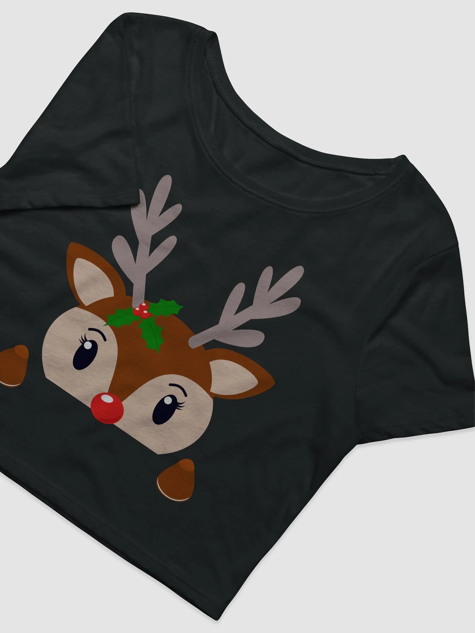 Sneaky Reindeer Cropped Tee product image (5)