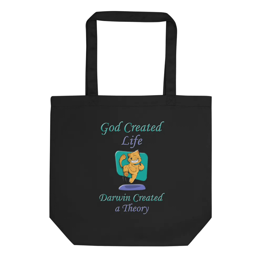 God and Darwin Cat Dance Eco Tote Bag product image (1)