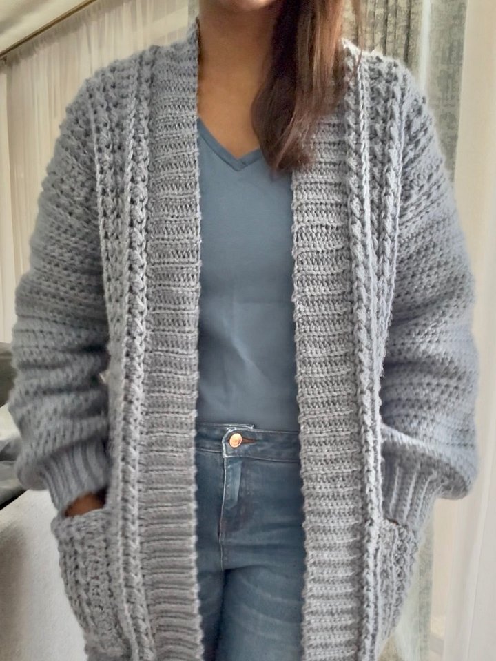 Crochet Warm and Cozy Winter Cardigan Written Pattern product image (1)