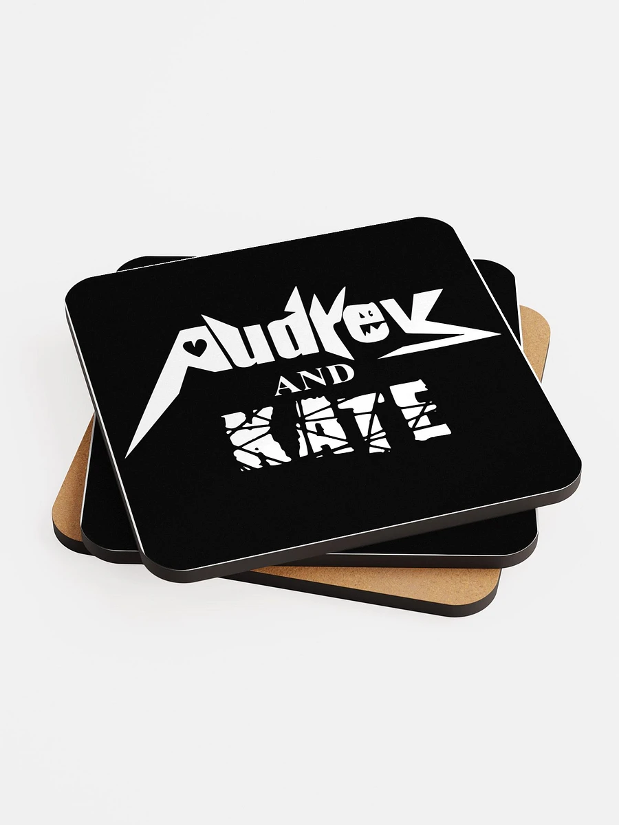 Audrey and Kate Official Square White Logo Coasters product image (2)