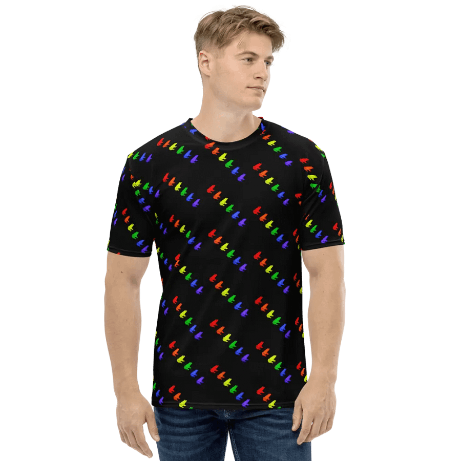 Gay Frogs All Over Print Tee - Black product image (1)