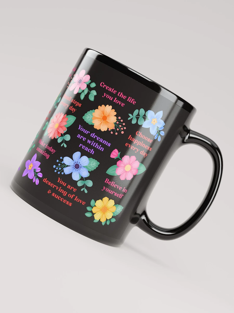 Vibrant Floral Motivational Quotes - Black Mug product image (5)