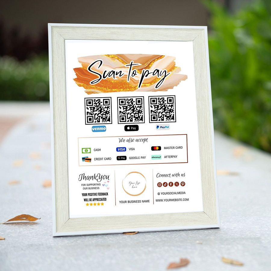 Phoenix - Scan To Pay QR Code Sign Template product image (7)