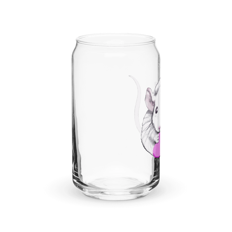 White rat holding a heart glass product image (10)