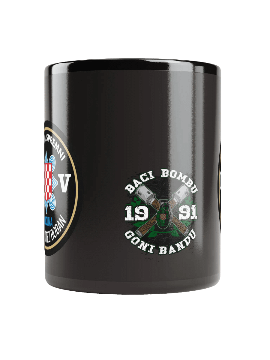 Patriotic Emblem Black Mug IX BOJNA HOS RAFAEL VITEZ BOBAN product image (10)