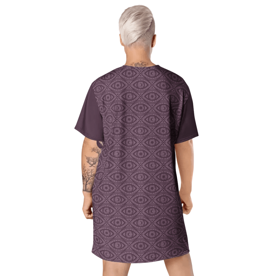 Boho Celestial Eyes Stars & Moons T-Shirt Dress product image (6)