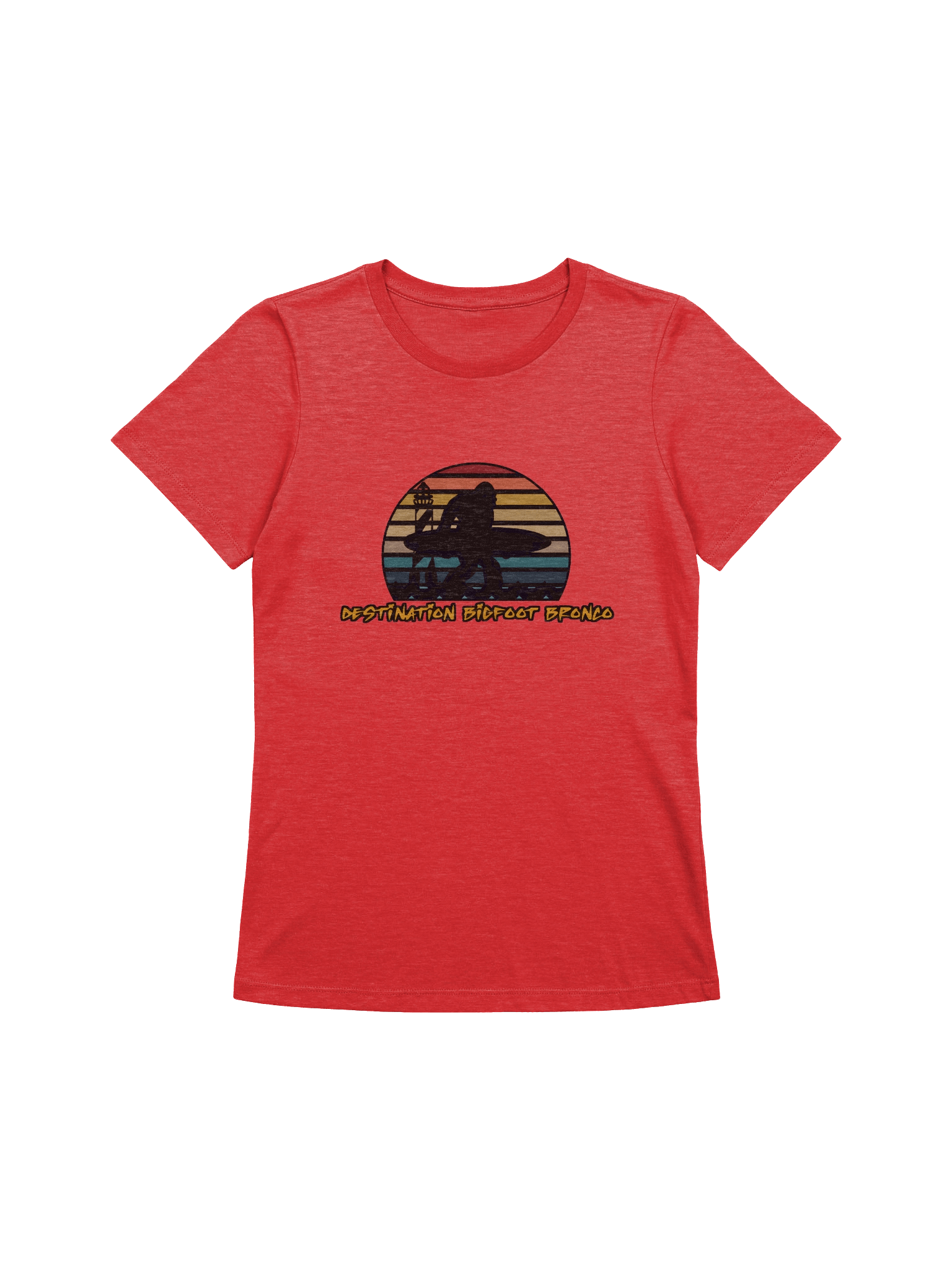 Destination Bigfoot Bronco Classic Logo Bella+Canvas Women's Supersoft Relaxed-fit T-Shirt (Multiple Colors Available) product image (1)