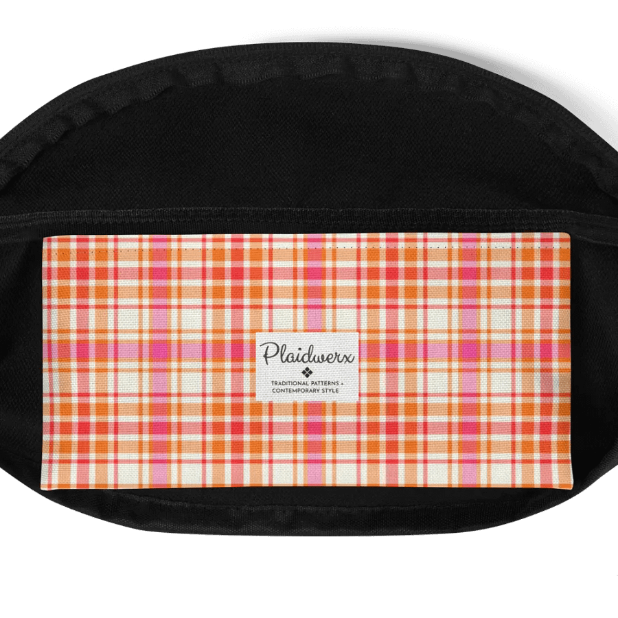 Orange and Hot Pink Plaid Fanny Pack product image (6)