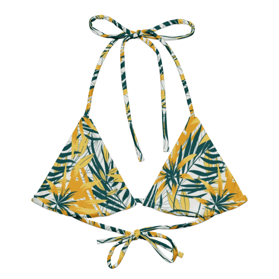 Tropical Summer | Recycled Padded String Bikini Top product image (4)