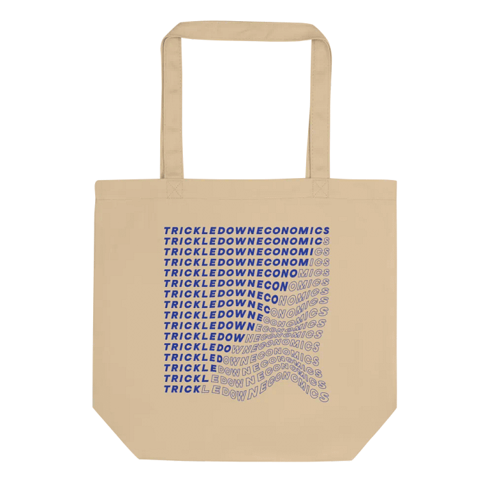 Trick Economics Tote (blue text) product image (1)