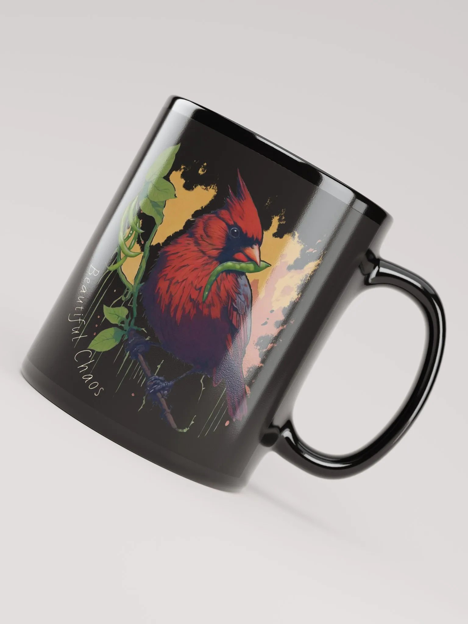Beautiful Chaos - Green Bean Thief | Glossy Black Mug product image (4)